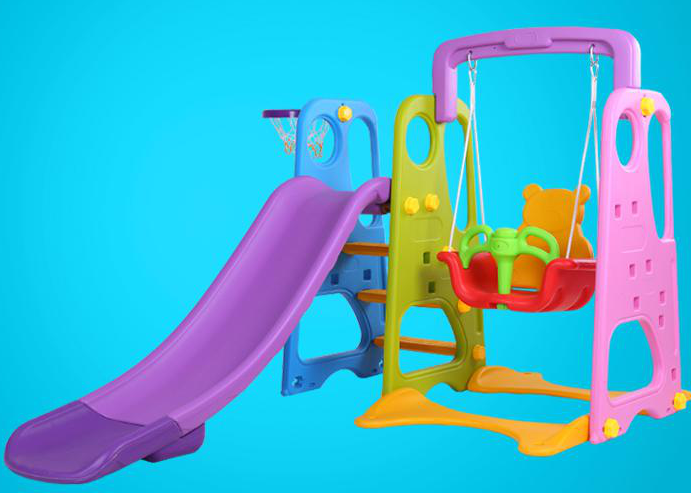 Children Indoor Playground Equipment Plastic Slide And Swing Play Set Toys For Kids