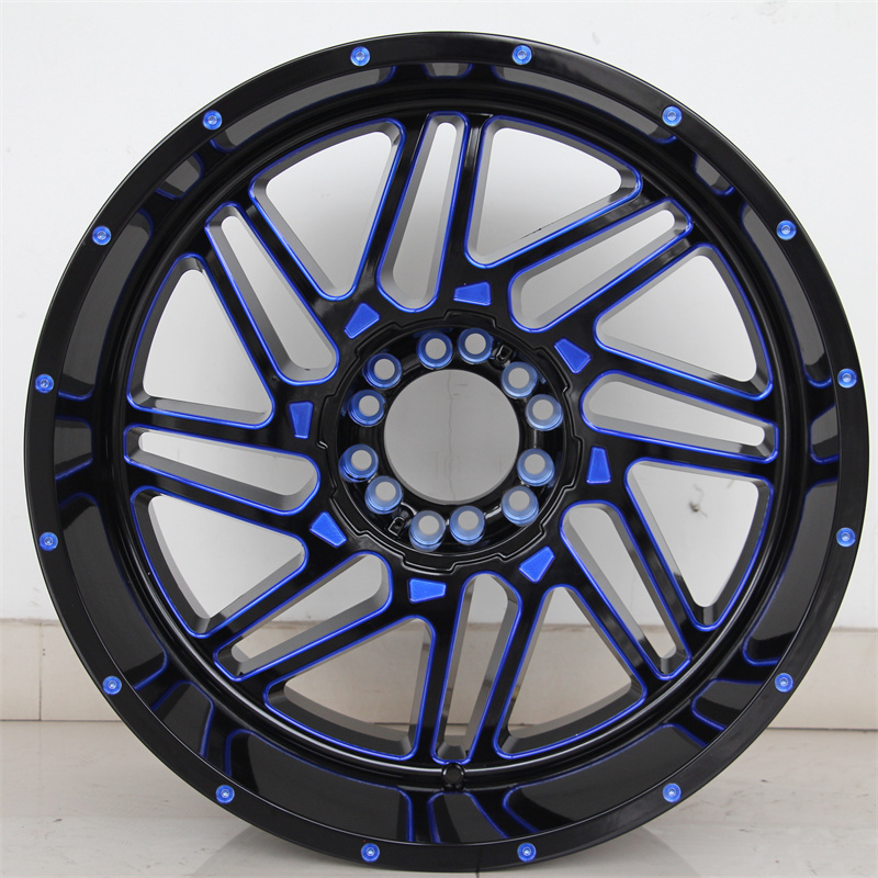 Jy Off-road vehicle aluminum alloy wheels 20 22 inches 4x4, pcd 6*135/139.7 off-road suv alloy wheels black rims