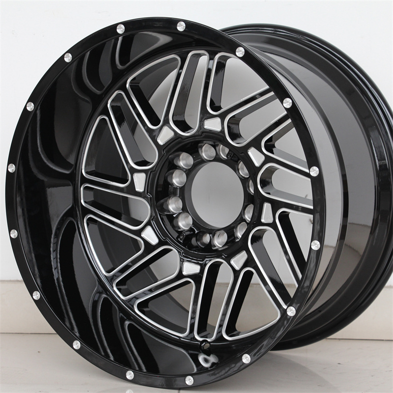 Jy Off-road vehicle aluminum alloy wheels 20 22 inches 4x4, pcd 6*135/139.7 off-road suv alloy wheels black rims