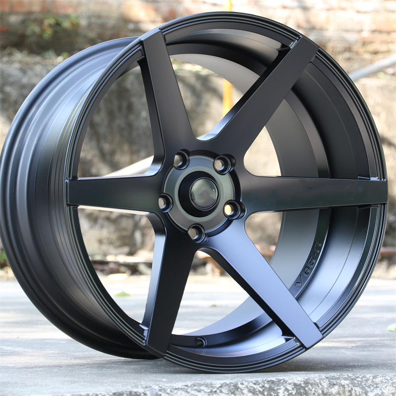 Good Jy Matt Black Deep Dish Ready to ship rims 17 18 inch 5 holes wheel for Passenger car wheels