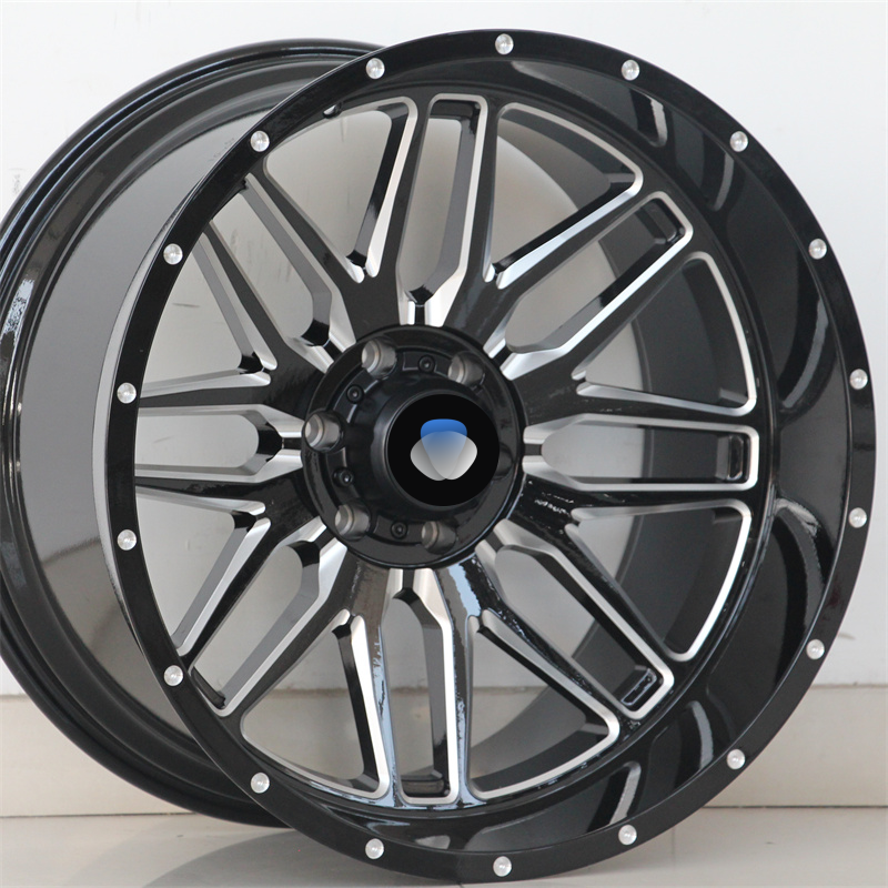 Jy Wholesale Hot Sale Offroad Car wheel Deep Dish  20 22 Inch 4X4 5x127 6x114.3/139.7 Alloy Wheels Rim