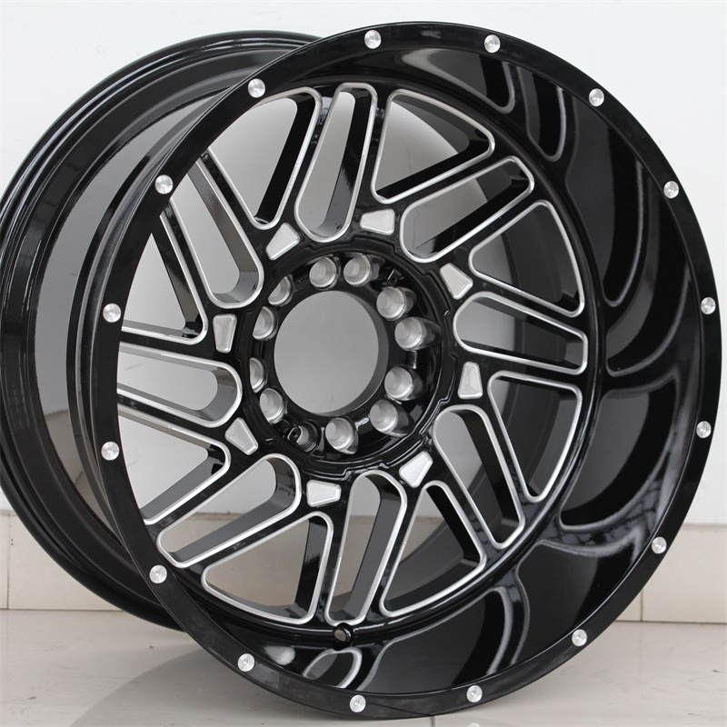 Jy Off-road vehicle aluminum alloy wheels 20 22 inches 4x4, pcd 6*135/139.7 off-road suv alloy wheels black rims