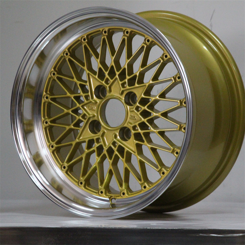 Jy golden color 15 17 Inch Deep Dish Car Mesh Wheel Rims for Sale