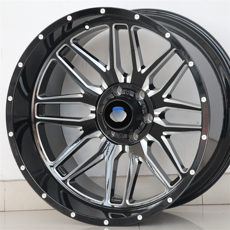 Jy Wholesale Hot Sale Offroad Car wheel Deep Dish  20 22 Inch 4X4 5x127 6x114.3/139.7 Alloy Wheels Rim