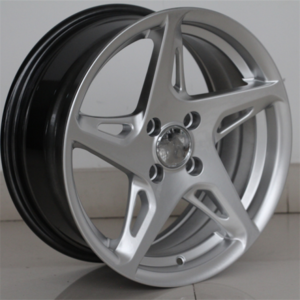 Jy five pointed star gloss silver 14 15 inch aluminum rims 4 holes and 5 holes for Accent Aura Grand Glanza Passo Pixis Proace