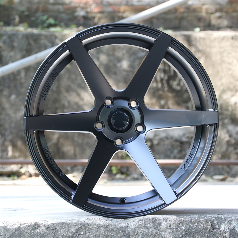 Good Jy Matt Black Deep Dish Ready to ship rims 17 18 inch 5 holes wheel for Passenger car wheels