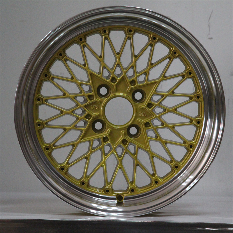 Jy golden color 15 17 Inch Deep Dish Car Mesh Wheel Rims for Sale