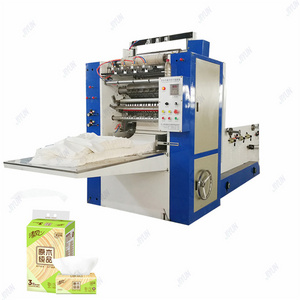 Soft Box Hand Towel Paper Machine With Packing, Automatic 2 to 10 Lines V Z Fold Facial Tissue Paper Machine