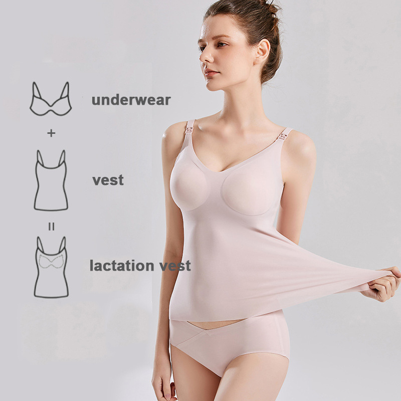 Intiflower NB121 Wholesale Maternity Nursing Bra and Panty Plus Size Knitted Nursing Bras with Padding