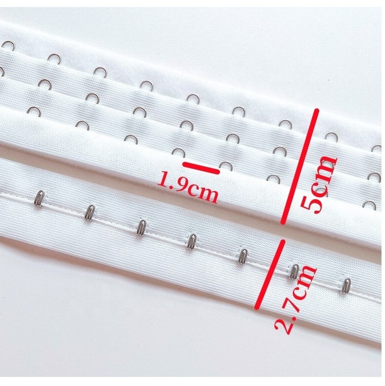 Intiflower Customized Long  Adjustable 3 Rows Underwear Accessory Corset Bodyshape Garment Hook And Eyes Extender Tape