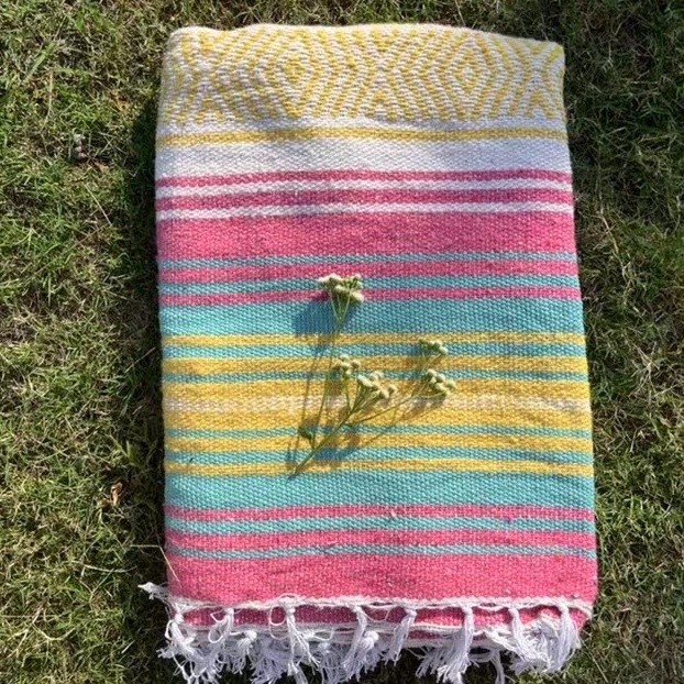 Jize Super Soft Sherpa Mexican Boho Serape Polyester Knit Jacquard Mohair Velvet Wool Throw Flannel Throw Blanket For Winter