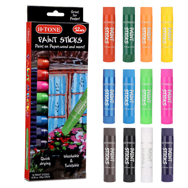 12/24 Colors Tempera Paint Sticks For Adult Washable Twistable Crayons For Kids  Non-toxic Quick Dry Crayon Set For Art Painting