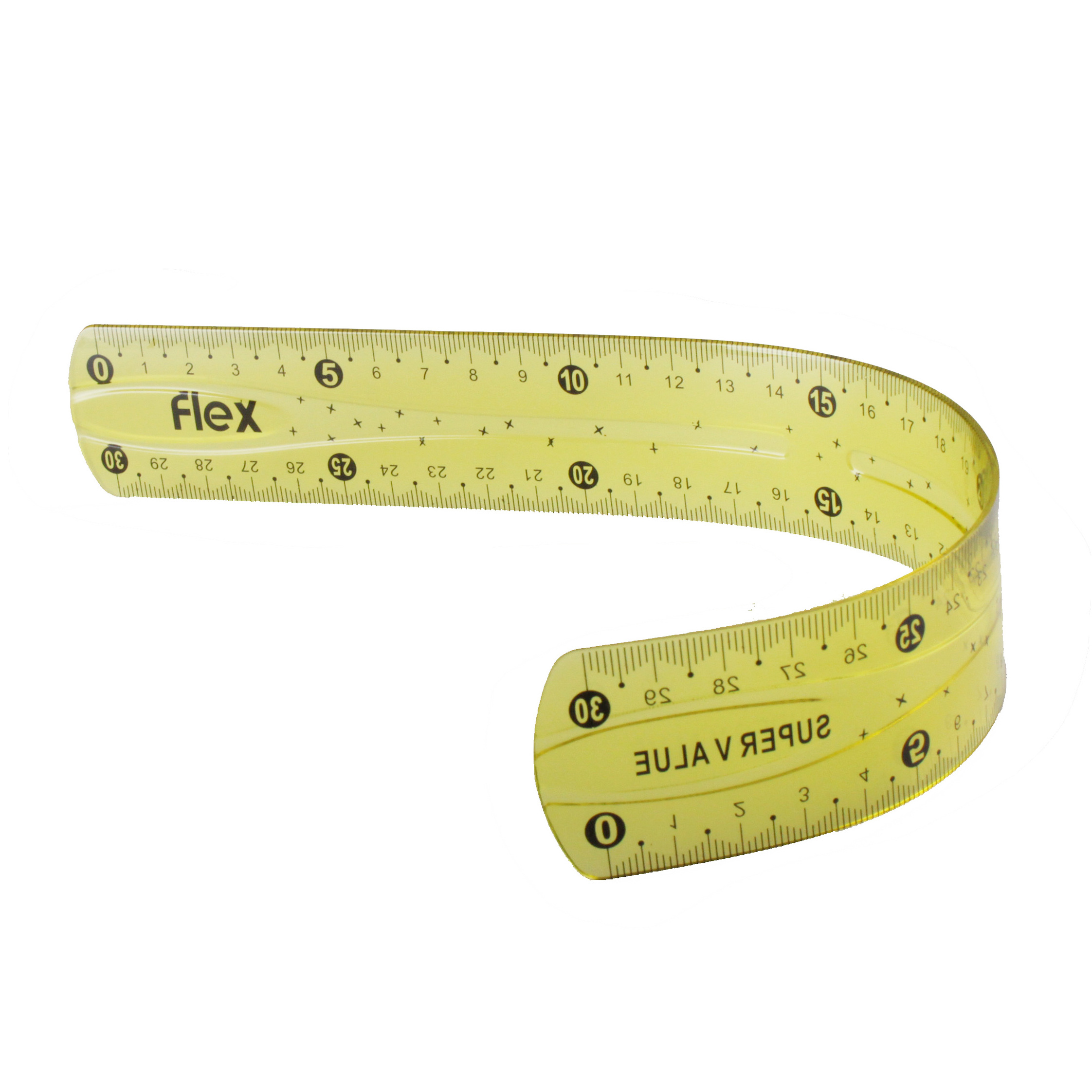 Hot Sale 30CM PVC Flexible Ruler Soft Plastic Ruler for Office and School