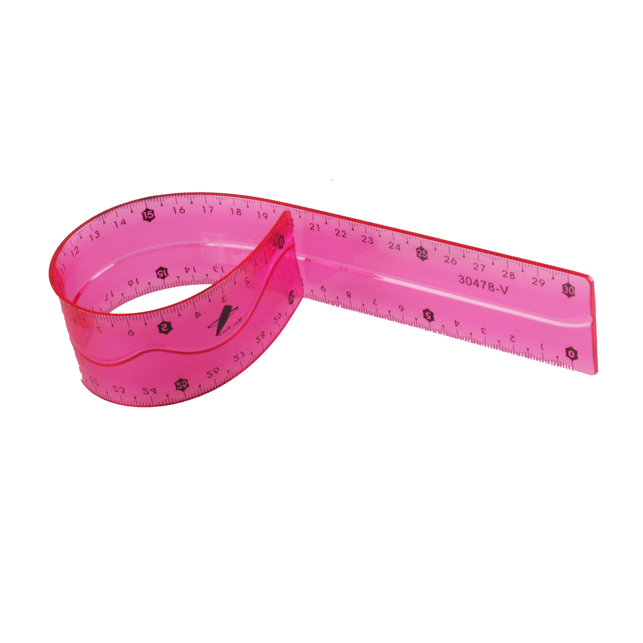 Hot Sale 30CM PVC Flexible Ruler Soft Plastic Ruler for Office and School