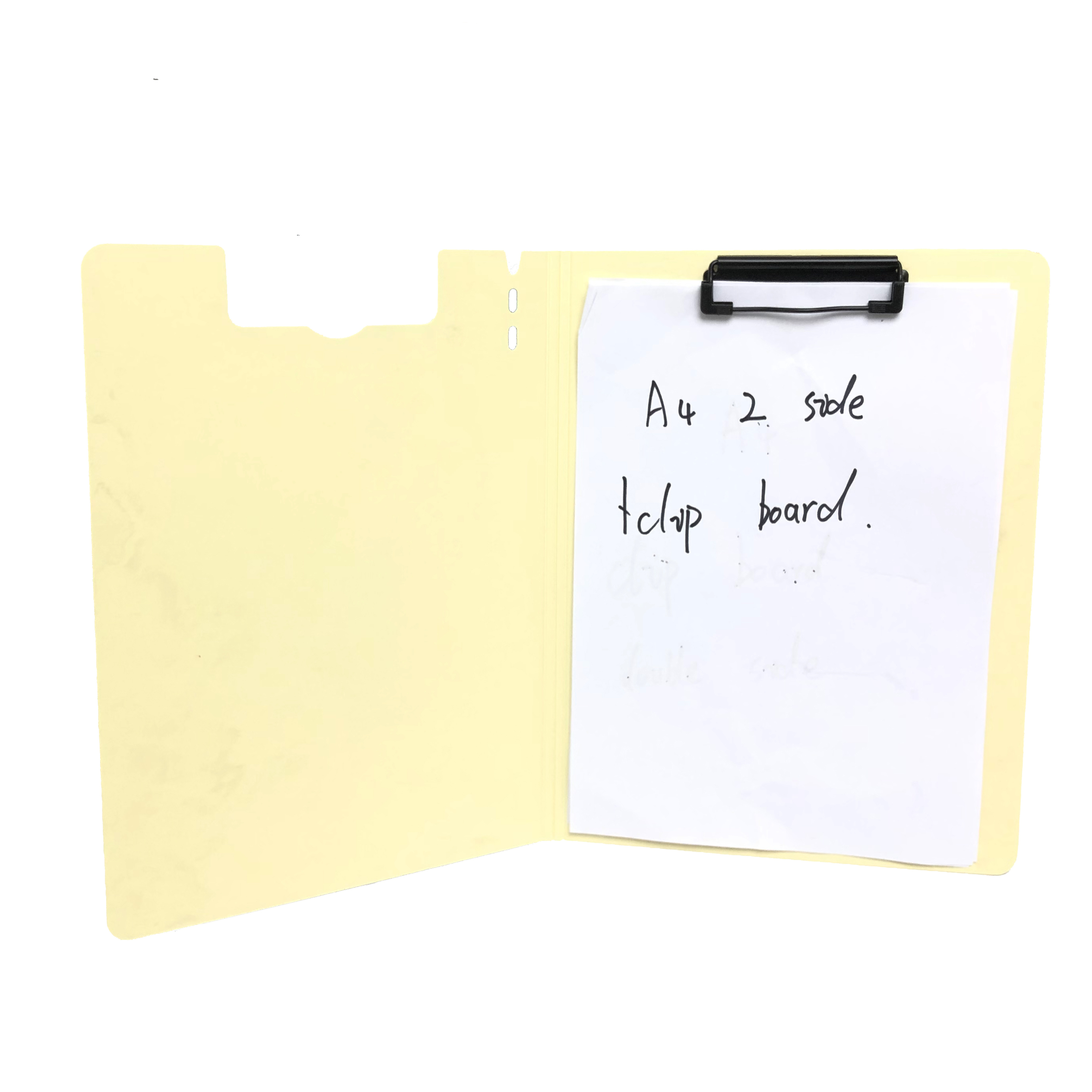 High quality 2020 new 2mm thickness plastic PP hardboard office Double-side clip board clipboard A4 document folder with cover