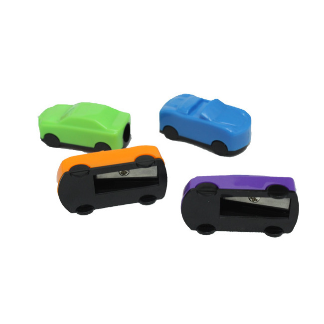 Cheap Kids Small Pencil Sharpener Cute Car Shape Pencil Sharpener Primary School Students Small Plastic Pencil Sharpener