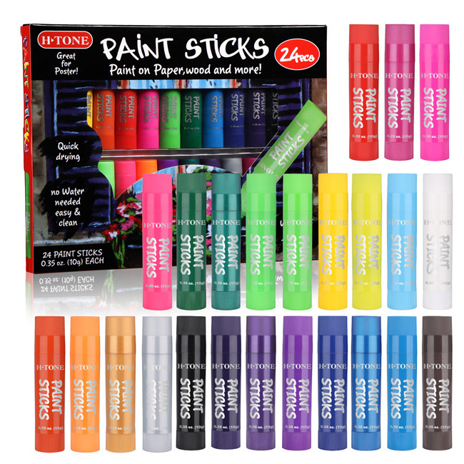 12/24 Colors Tempera Paint Sticks For Adult Washable Twistable Crayons For Kids  Non-toxic Quick Dry Crayon Set For Art Painting