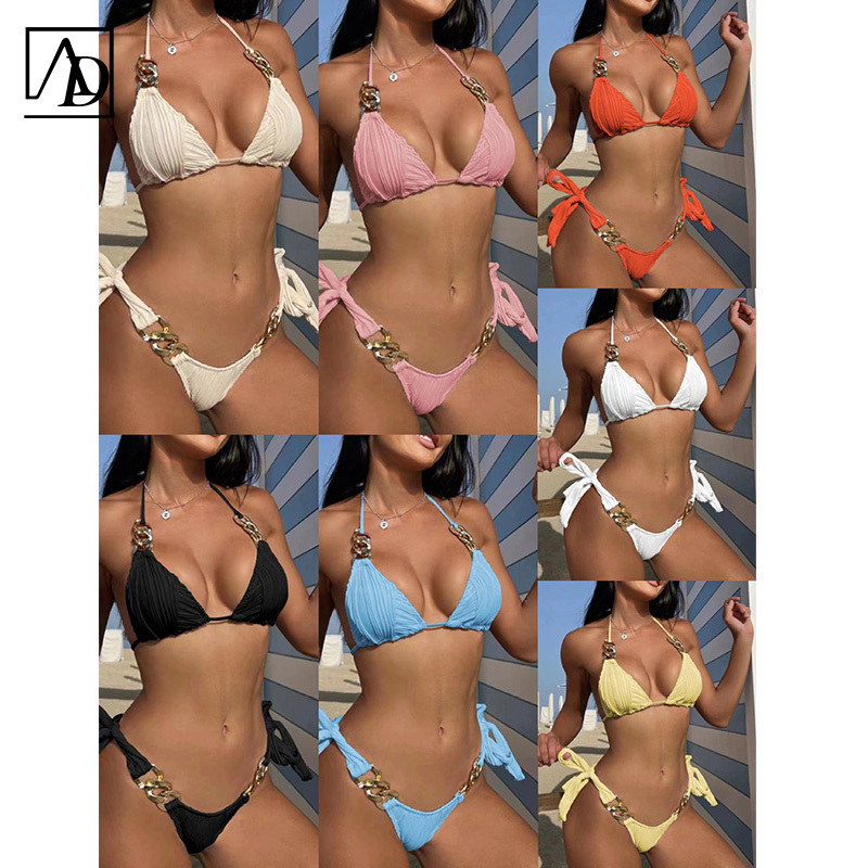 2023 Thong Bikini Female Swimsuit Women Swimwear Two-pieces Bikini Set Tiny Bikini Micro Bather Padded Japan OEM Service AD