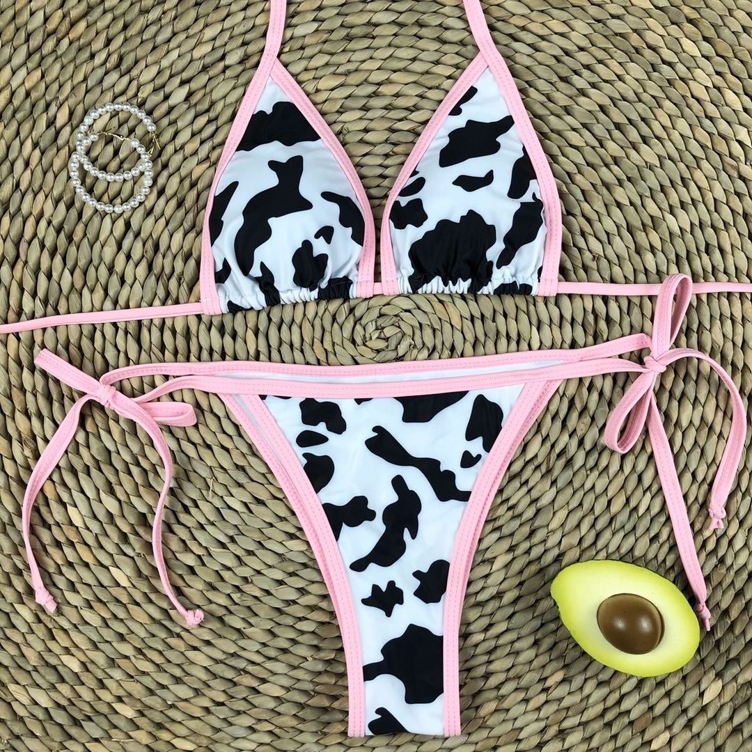 Wholesale Beachwear 2 Piece Swimsuit 2022 Floral Swimsuit Extreme Mini Micro G String Bikini Girls and Bikini Swimwear Thong