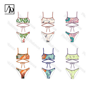 Aide Recycled Thong Bikini Female Swimsuit Women Swimwear Two-pieces Bikini set Micro Bather Padded japan tiny bikini