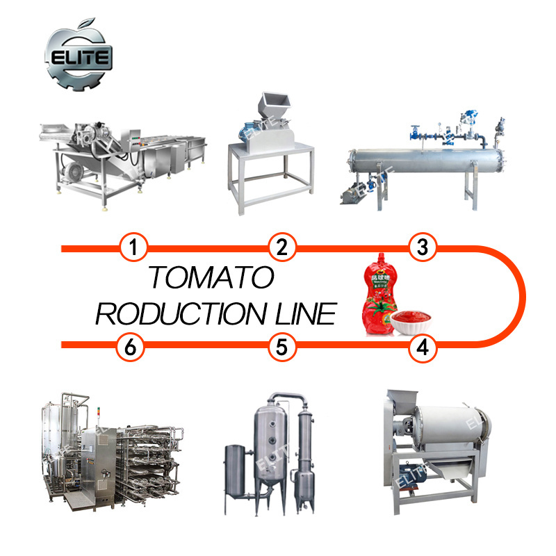 Concentrated Tomato Paste Processing Line Tomato Sauce Production Line Machine