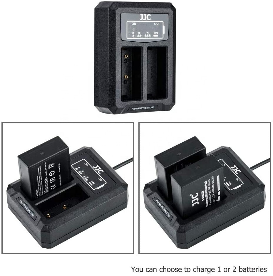 JJC EN-EL14a EN-EL14 Battery Charger USB Dual Slot for Nikon D3400 D3500 D5600 D5500 D5300 D5200 D5100 D3300 D3200 D3100