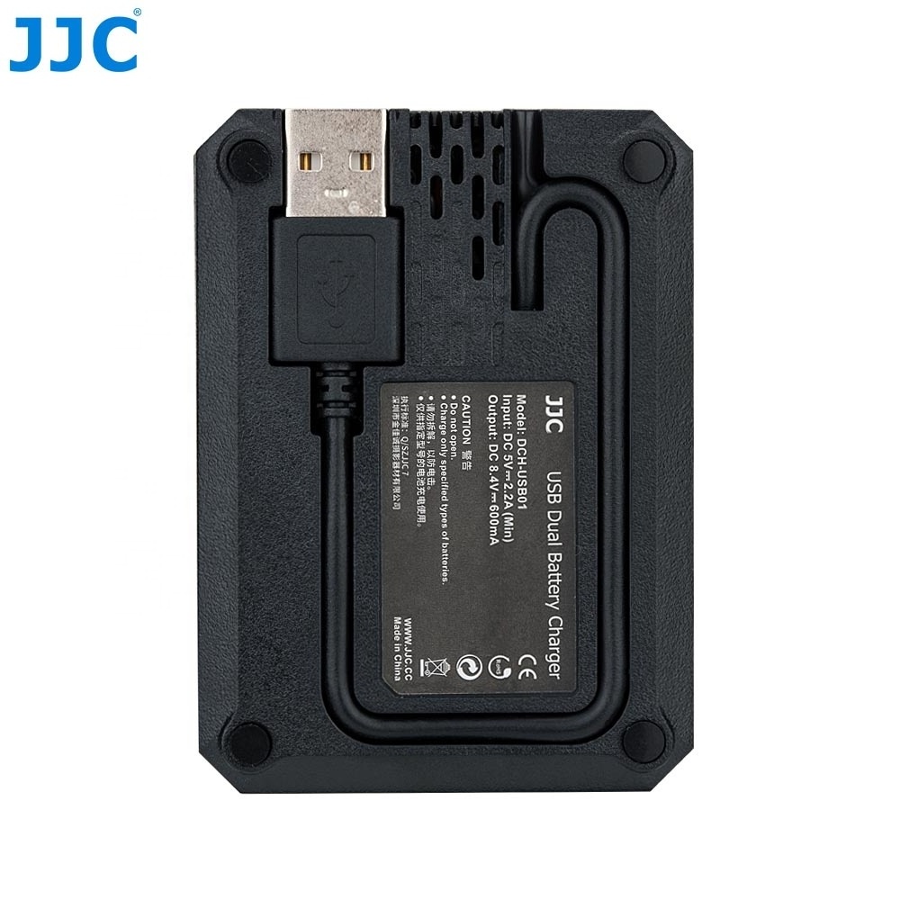 JJC USB Dual Battery Charger for Nikon EN-EL15 EN-EL15a EN-EL15b Battery on Camera Z7 Z6 D850 D810A D810 D800 Replaces MH-25A