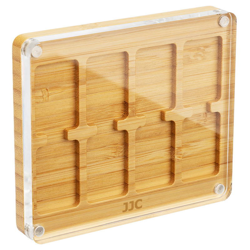 JJC Bamboo Wood+Acrylic Game Card Case For Nintendo Switch game cards*8pcs