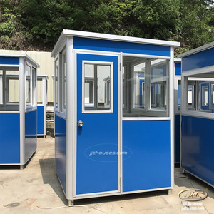 Safe metal shack elegant sentry box,portable temporary kiosk security cabin,small guard house outdoor modern security booth