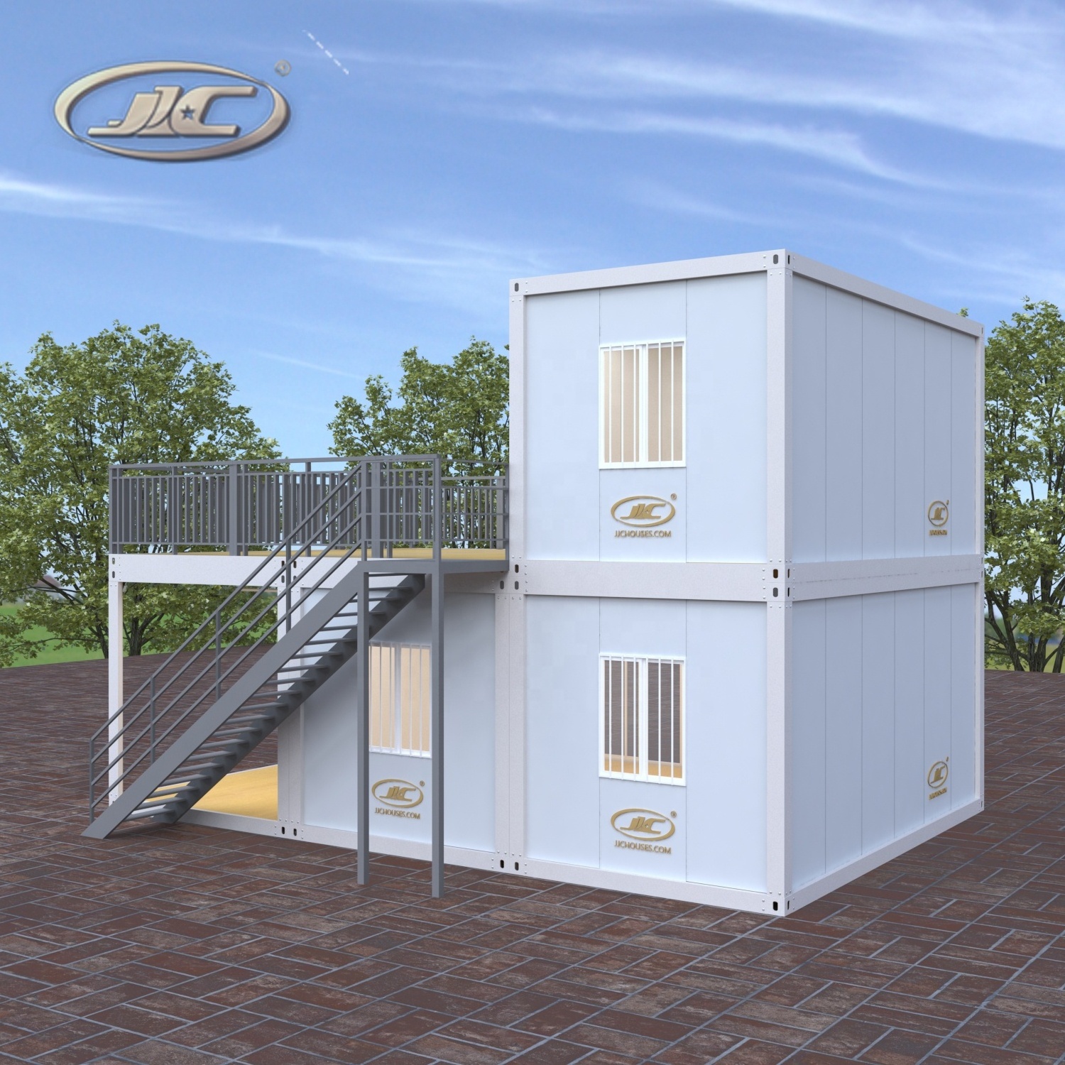 pre fabricated 2 units container house design foldable container home container for living 3 bed rooms house