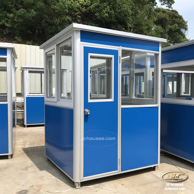 Safe metal shack elegant sentry box,portable temporary kiosk security cabin,small guard house outdoor modern security booth