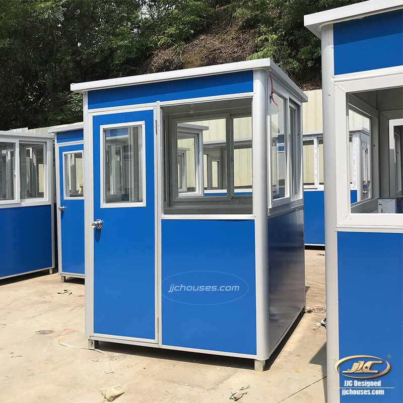 Safe metal shack elegant sentry box,portable temporary kiosk security cabin,small guard house outdoor modern security booth