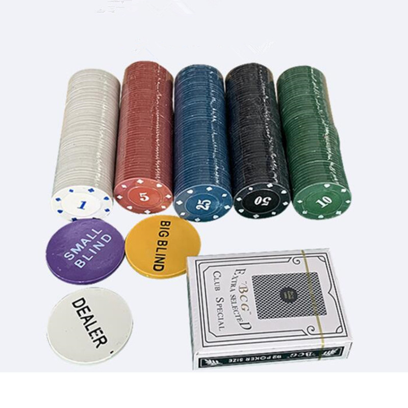 Wholesale 300 yard chip set tinplate box dice zhuang piece Poker Chips  set