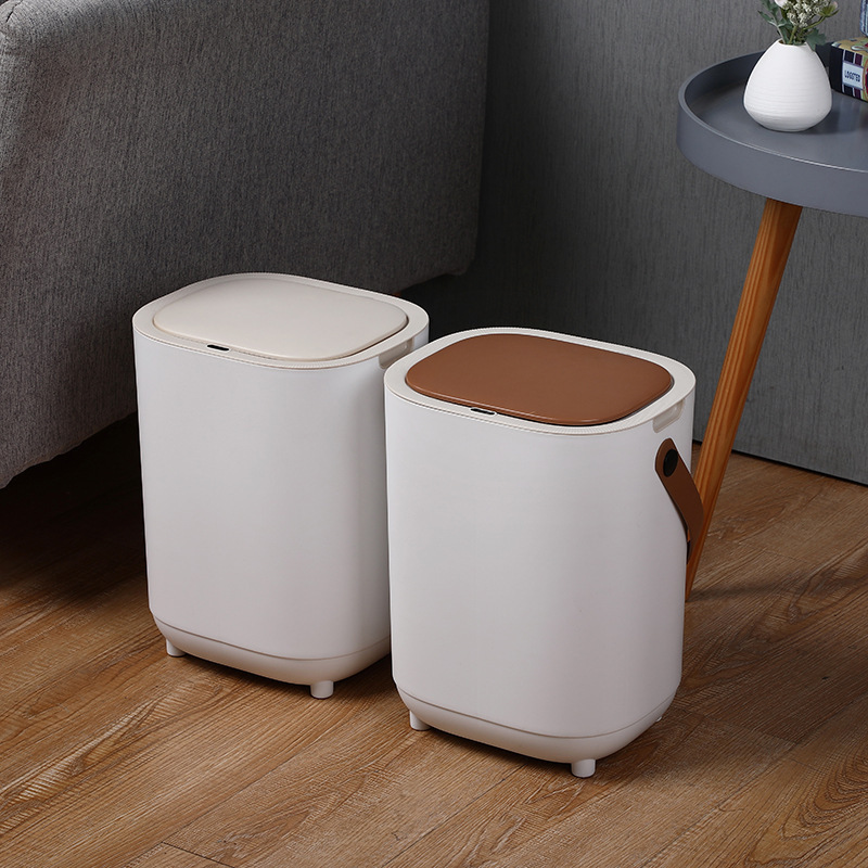 Intelligent induction garbage can toilet plastic bucket with cover