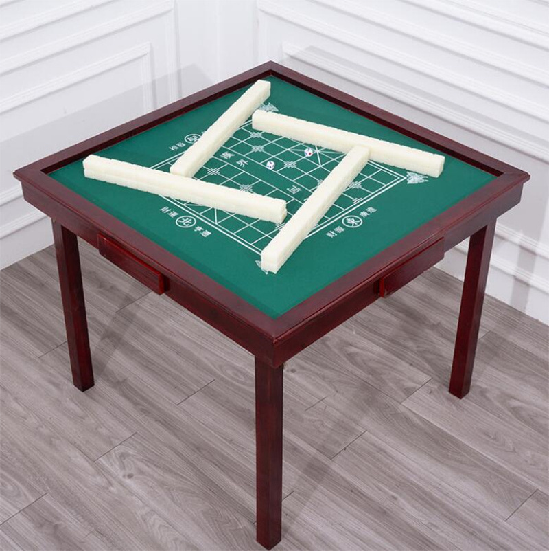 New Hand Rubbing Mahjong Table Household Folding Solid Wood Gambling Tables