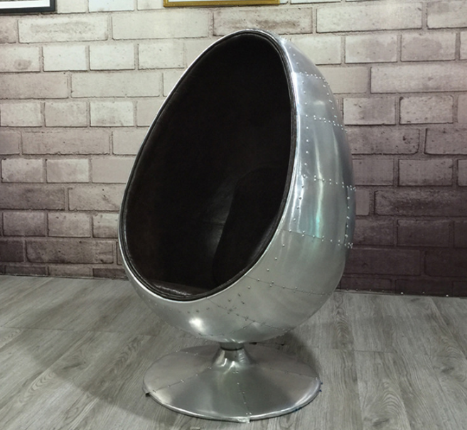 Aluminum space ball chair egg chair eggshell chair