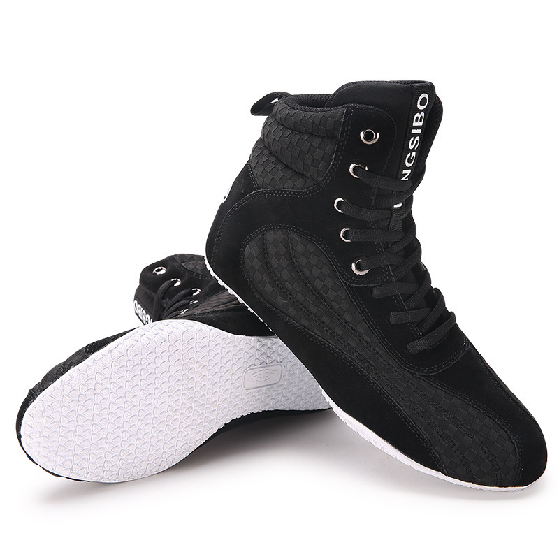 Boxing and wrestling shoes men's anti slip wear-resistant fitness squatting shoes