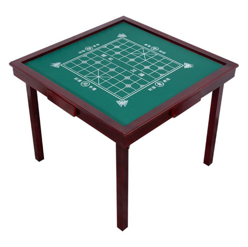 New Hand Rubbing Mahjong Table Household Folding Solid Wood Gambling Tables