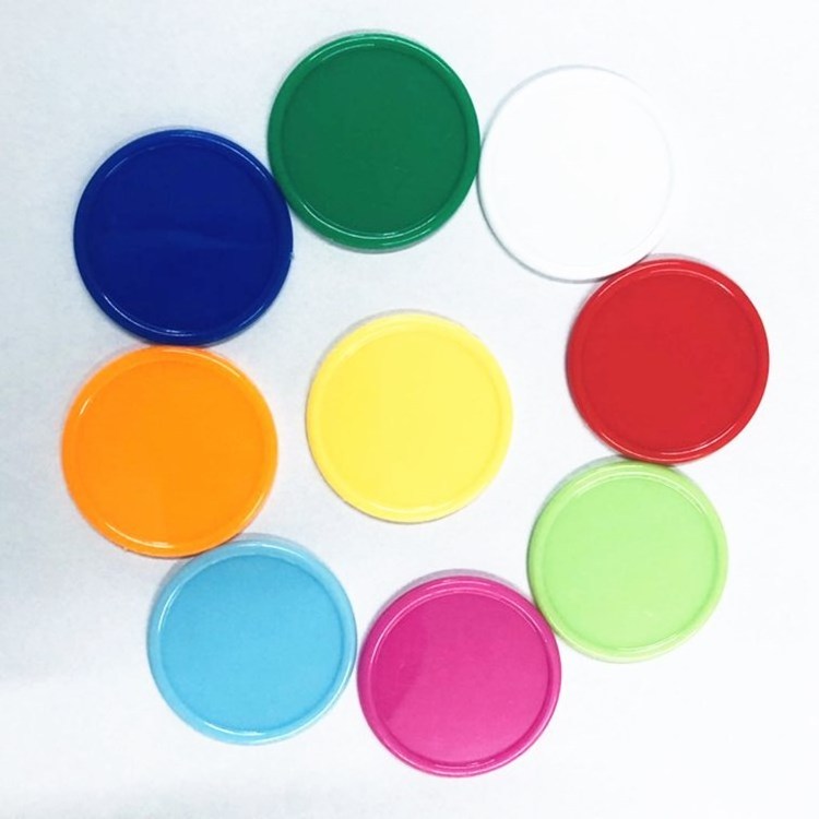 OEM Color plastic coin disc diameter 37mm supermarket cart game teaching chip