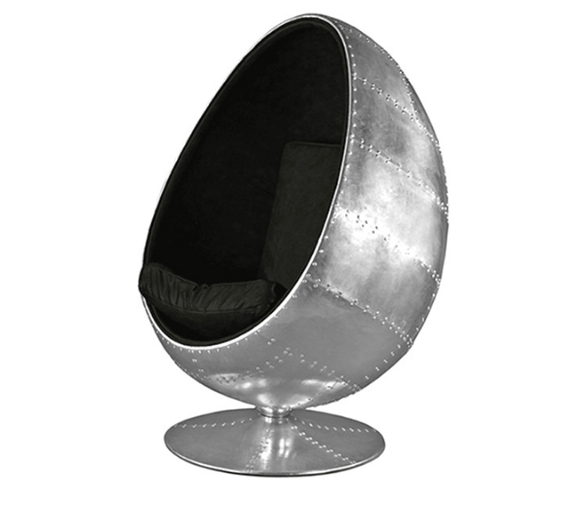 Aluminum space ball chair egg chair eggshell chair