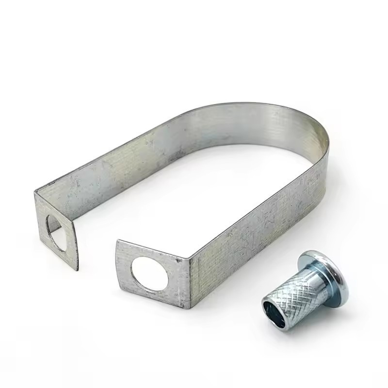 Solid factory Pear Shaped Galvanized steel Hinged Pipe Clamp For Loop Hanger