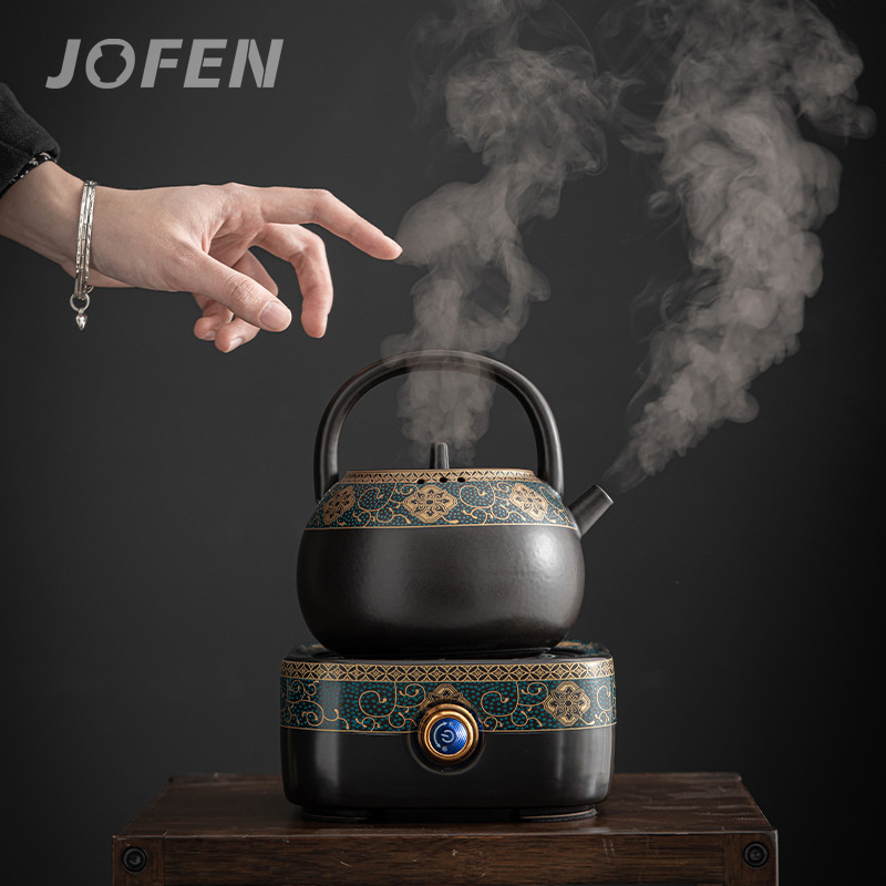 JOFEN Best Selling Retro High-handled Tea Pot For Making Tea Chinese Ceramic Tea Kettle for Business Gift