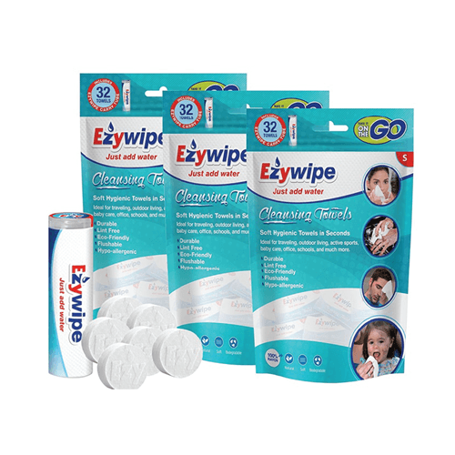 Ezywipe100pcs Thicken Compressed Biodegradable Towel Cloth Purified Cotton Disposable Compressed Towels Travel Wash Face Cloth F