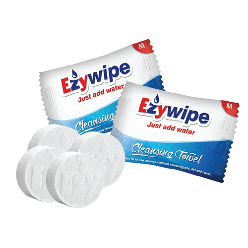 Ezywipe100pcs Thicken Compressed Biodegradable Towel Cloth Purified Cotton Disposable Compressed Towels Travel Wash Face Cloth F