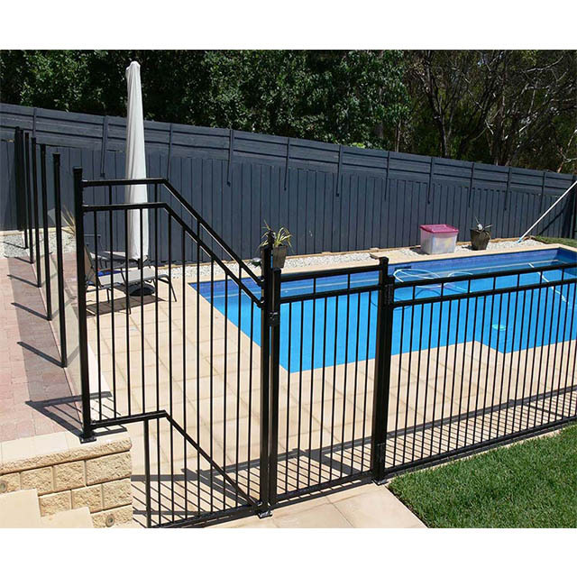 Factory Laser Cut Metal Fence Panel Custom Morden Black Powder Coating Aluminum Farm Garden Pool Fence