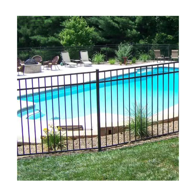 Customized Swimming Pool Fence Outside Fences Wrought Iron Fence White Color