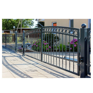 High Quality Main Double Door Garden Driveway Entrance Swing Gate Wrought Iron Gates Designs