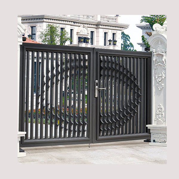 Aluminum Alloy Courtyard Villa Gate Country Yard Electric Double-Opening Gate Wrought Iron Garden Folding Gate