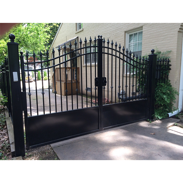 Wholesale High Quality aluminum Fence Main Door Customized Outdoor Morden Garden Wrought Iron Gate