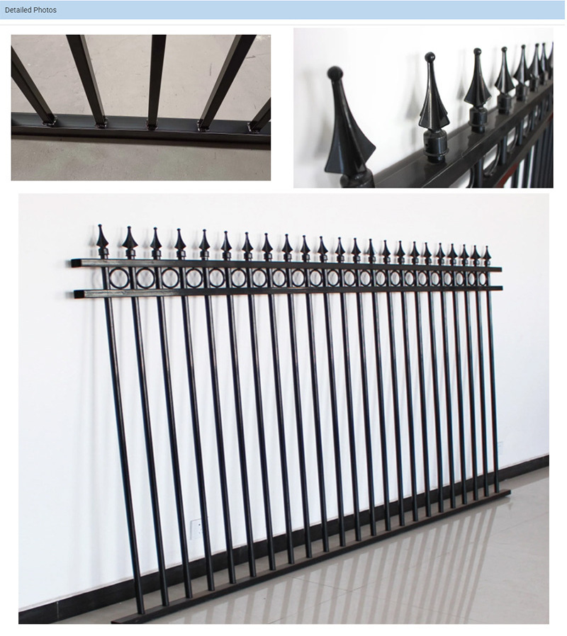 Customized Swimming Pool Fence Outside Fences Wrought Iron Fence White Color